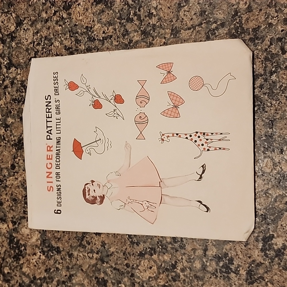 Vintage Singer Pattern 6 Designs For Little Girls Dresses